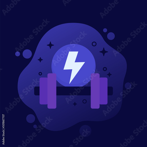 intense workout or training vector illustration
