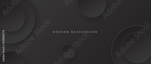 Modern abstract background Black luxury elegant circle shape design, for poster, banner, social media post.
