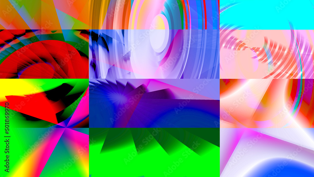 Obraz premium Sfondo collage di forme e colori