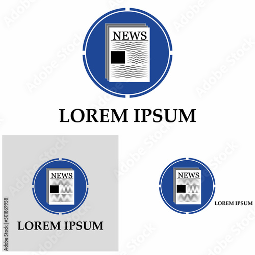 Newspaper icon vector symbol background