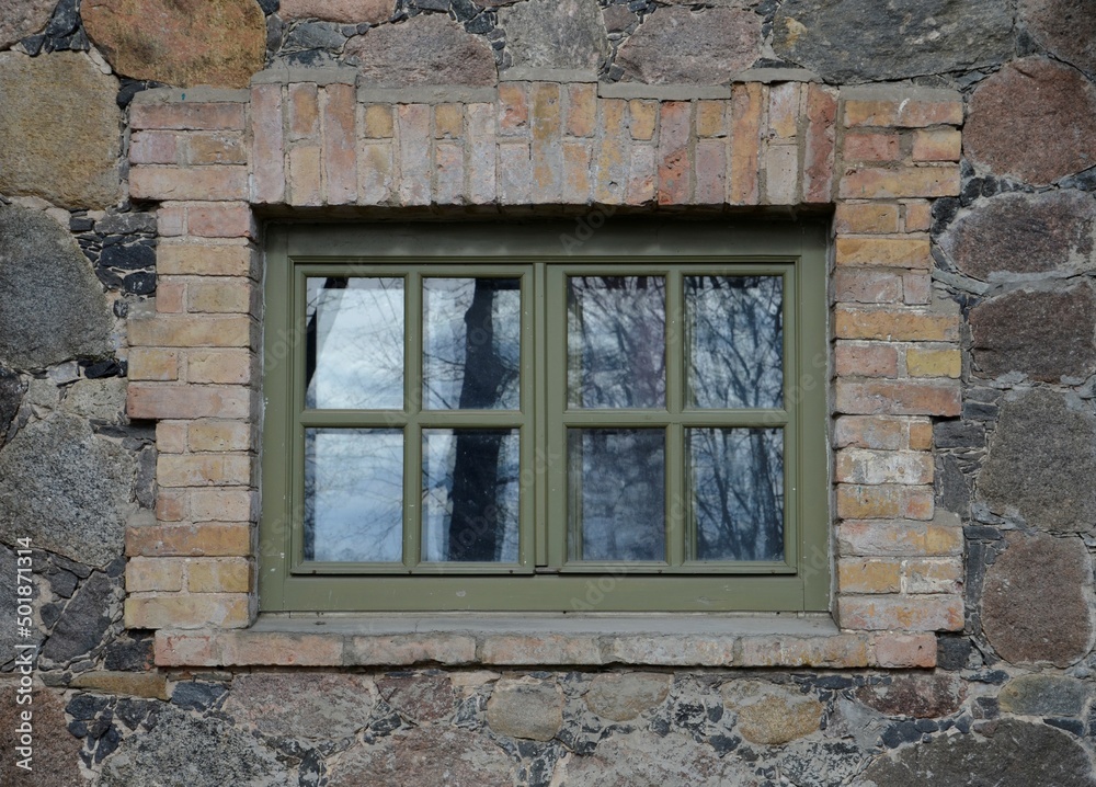 vintage window in old building