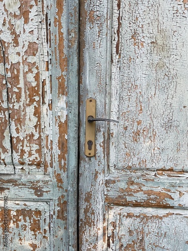 old wooden door with lock