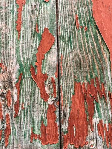 Red green old wood texture