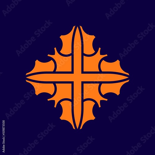 Abstract mandala antique decorative vector image, icon, template design, etc