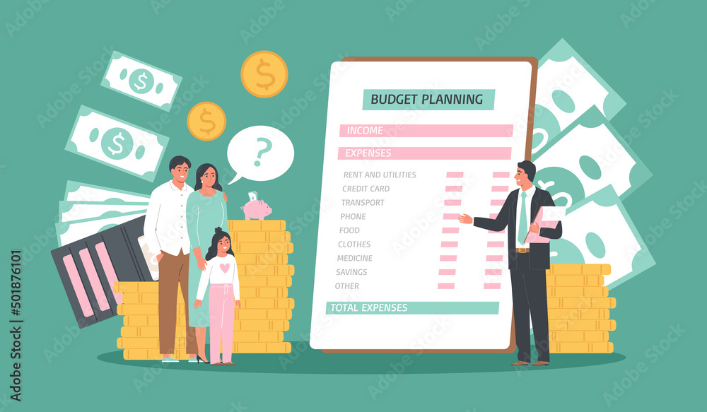 Family Budget Planning Concept Family Budget Planning Concept
