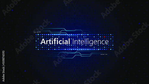 Artificial Intelligence, Technology background, Abstract background, Futuristic concept, blockchain, Augmented Reality