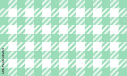 Red white gingham pattern and fabric vintage design flat vector illustration.