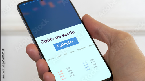 Calculer les coûts de sortie. Texte en français. 