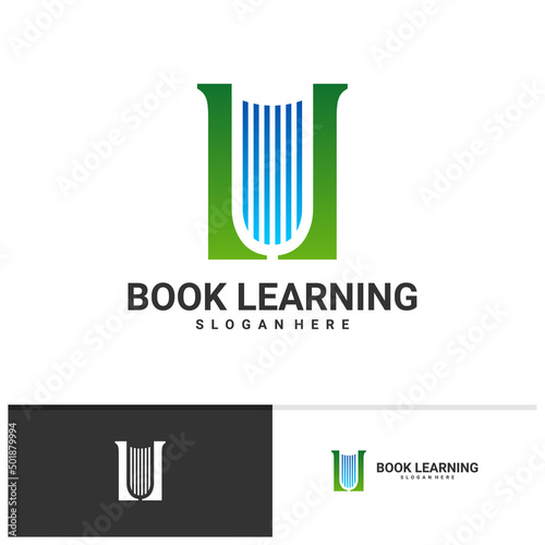 Letter L with Book logo vector template, Creative Book logo design concepts
