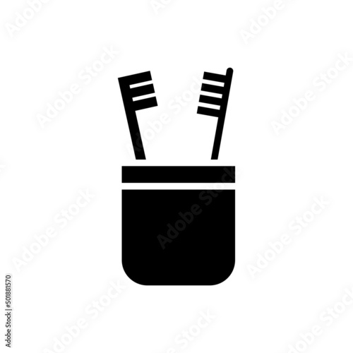 Toothbrush holder  new icon simple vector