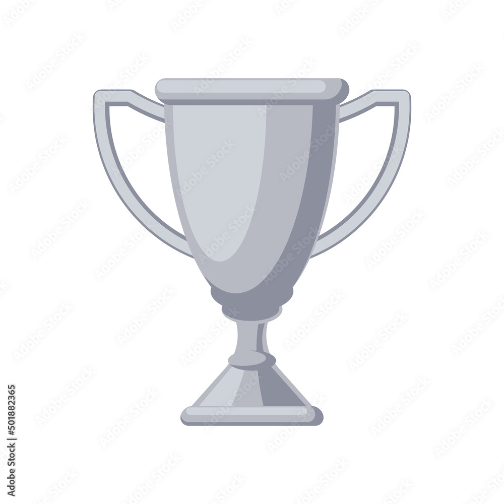 Silver trophy. Winner goblet icon. Second place in the competition Silver trophy. Winner goblet icon. Second place in the competition