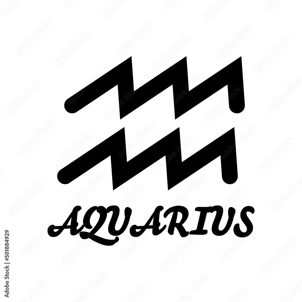 Fototapeta premium Astrological sign Aquarius by horoscope on a white background