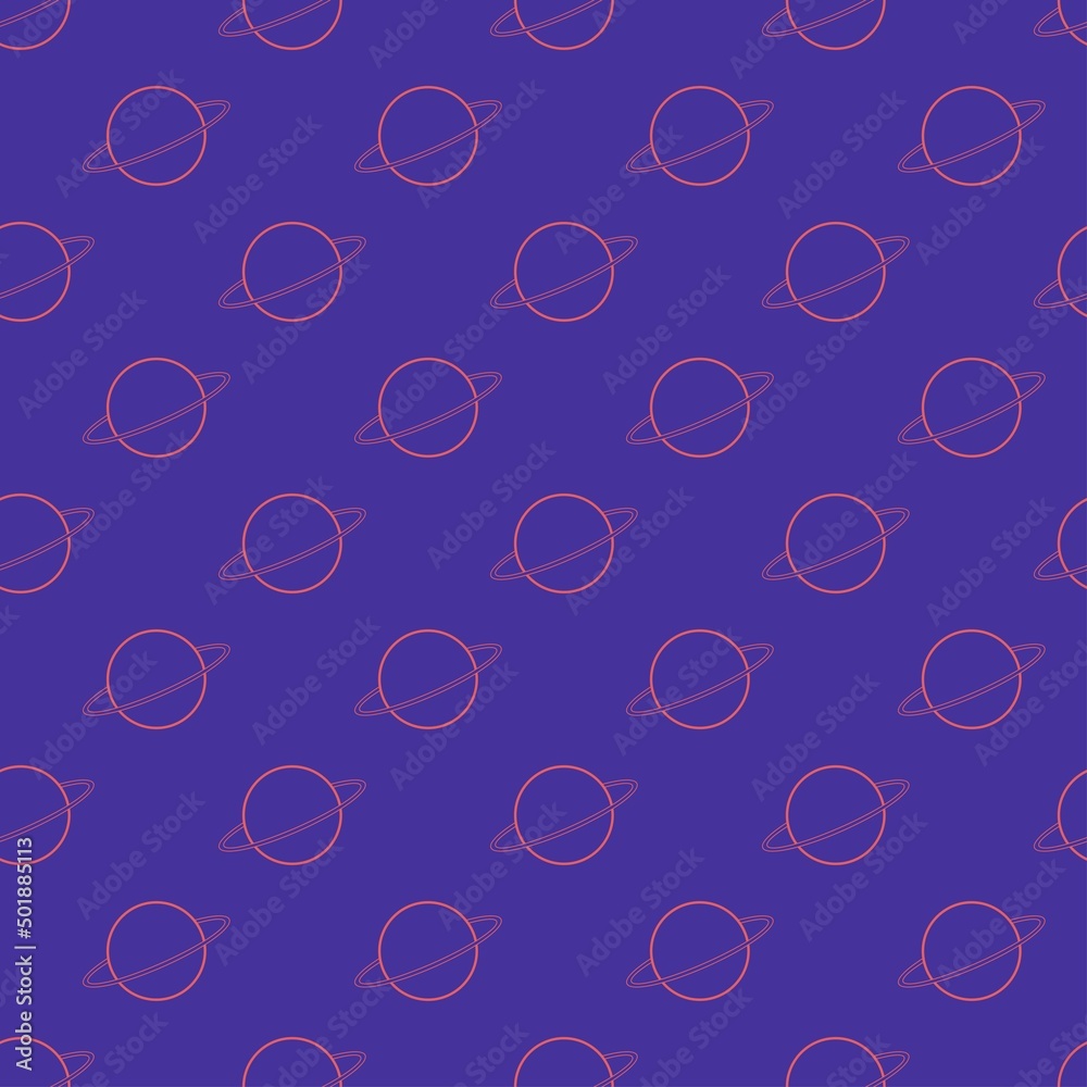 Outline Planet with halo. Uranus or Saturn. Thin Line Stroke. Minimalistic abstract simple design. Space and science trendy illustration. Square seamless Pattern. Bright background, wallpaper Outline Planet with halo. Uranus or Saturn. Thin Line Stroke. Minimalistic abstract simple design. Space and science trendy illustration. Square seamless Pattern. Bright background, wallpaper