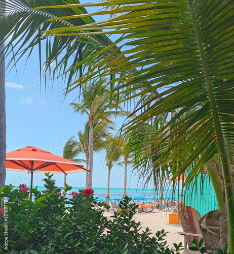 view of beach on Royal Caribbean private island CocoCay Bahamas