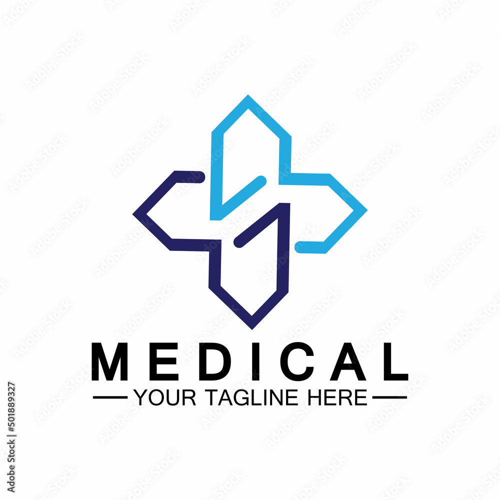 Medical Cross and Health Pharmacy Logo Vector Template Medical Cross and Health Pharmacy Logo Vector Template
