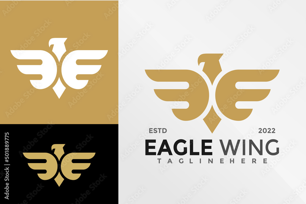 Eagle Wing Logo Design Vector illustration template Stock Vector ...