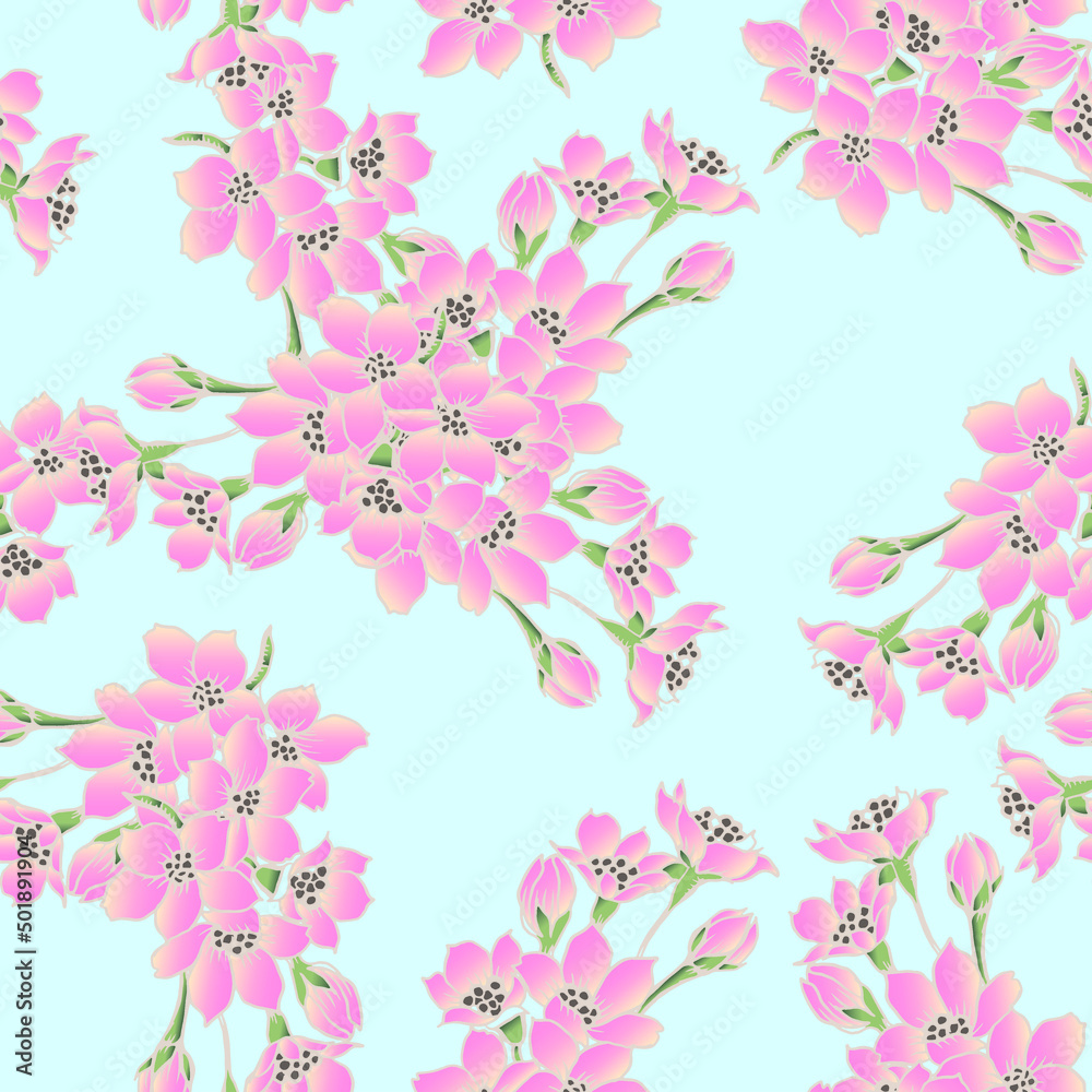 Beautiful pattern with flowers and leaf.Floral vector illustration.
Beautiful pattern with flowers and leaf.Floral vector illustration.