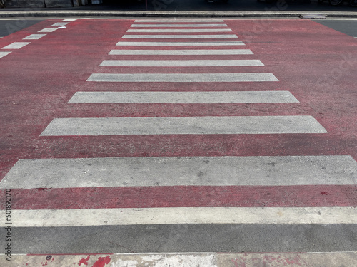 pedestrian crossing in the street