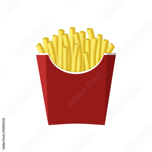 French fries vector illustration isolated on white background 