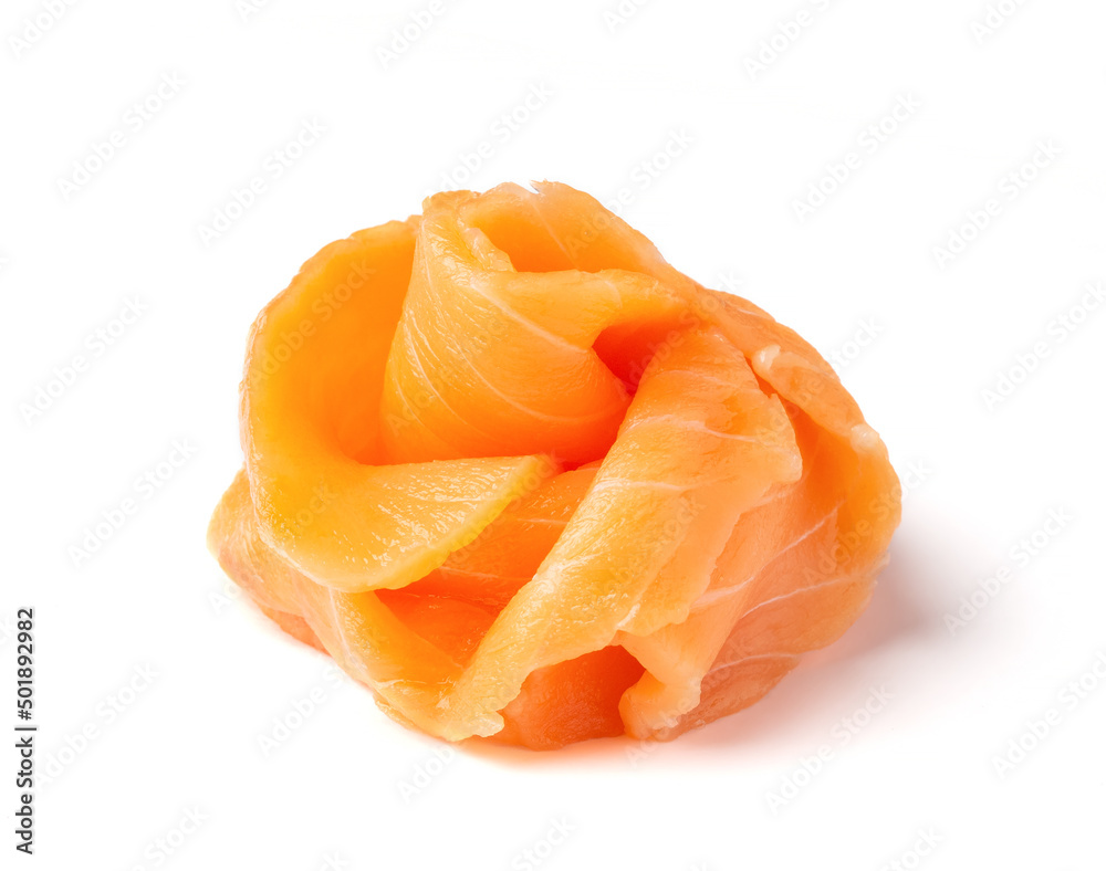 Sliced salmon beautifully laid in the form of a flower. Sliced salmon beautifully laid in the form of a flower.