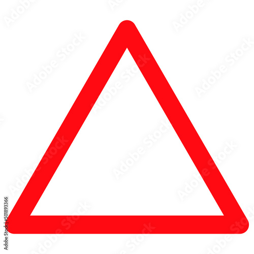 Warning triangle vector illustration. A flat illustration design used for warning triangle icon, on a white background.