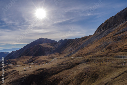Stura di Demonte Valley mountains, view above from the Colle Fauniera mountain pass, Piedmont, Italy © Dmytro Surkov
