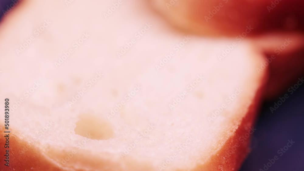 White sliced bread on top of each White sliced bread on top of each