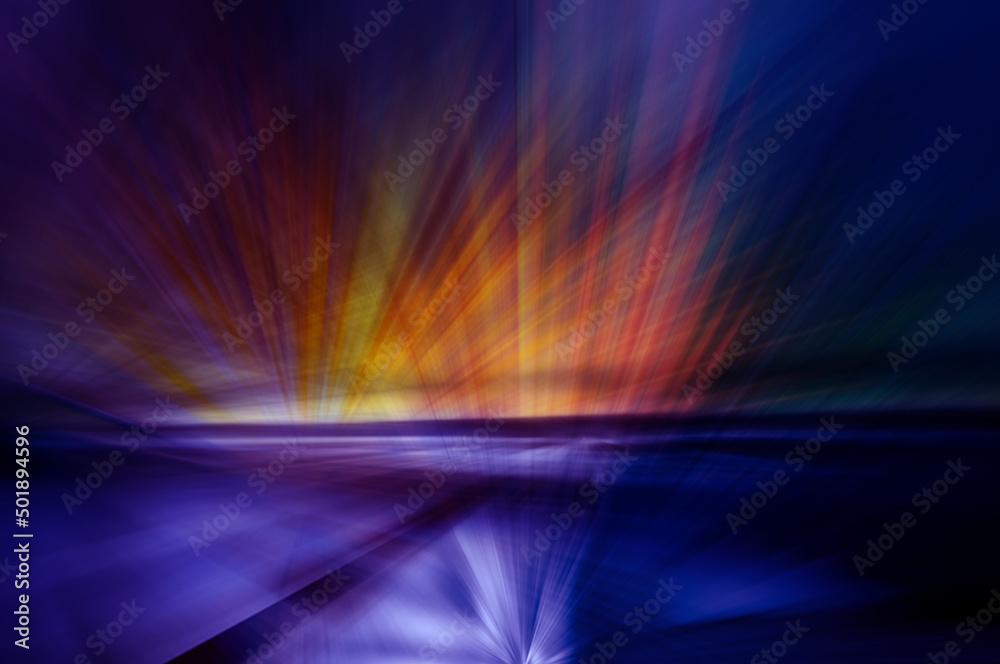 Abstract background in purple, blue, yellow, orange and  red colors