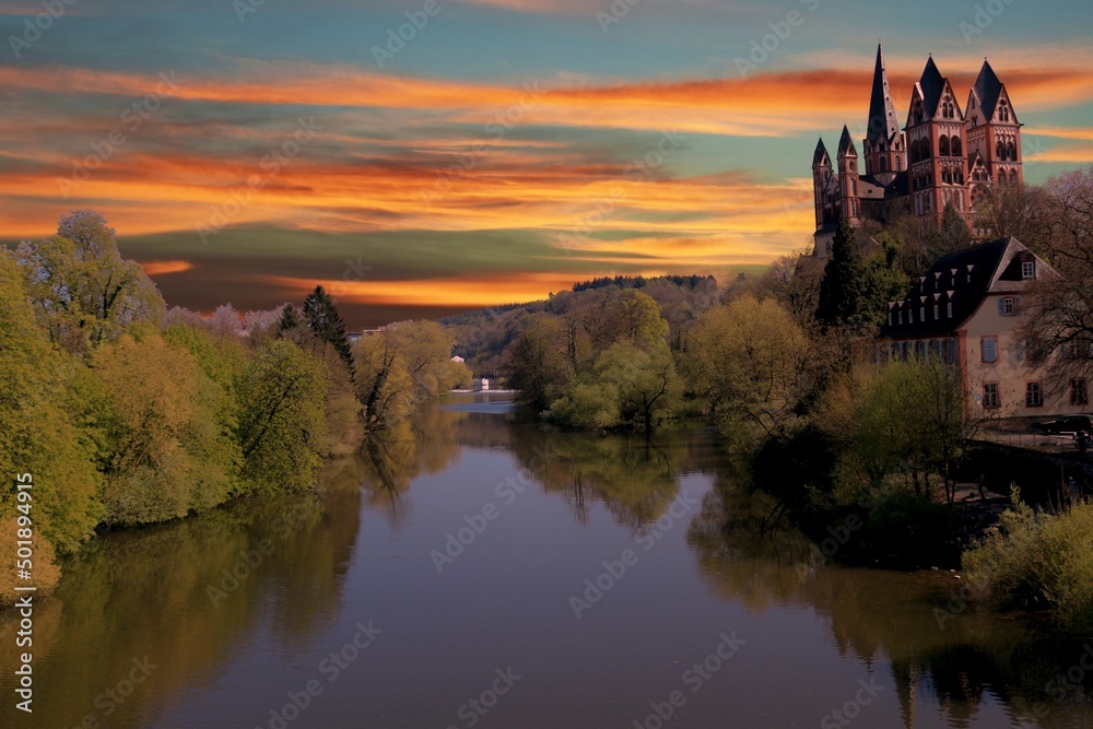 Limburger Dom mit Lahn Limburger Dom mit Lahn