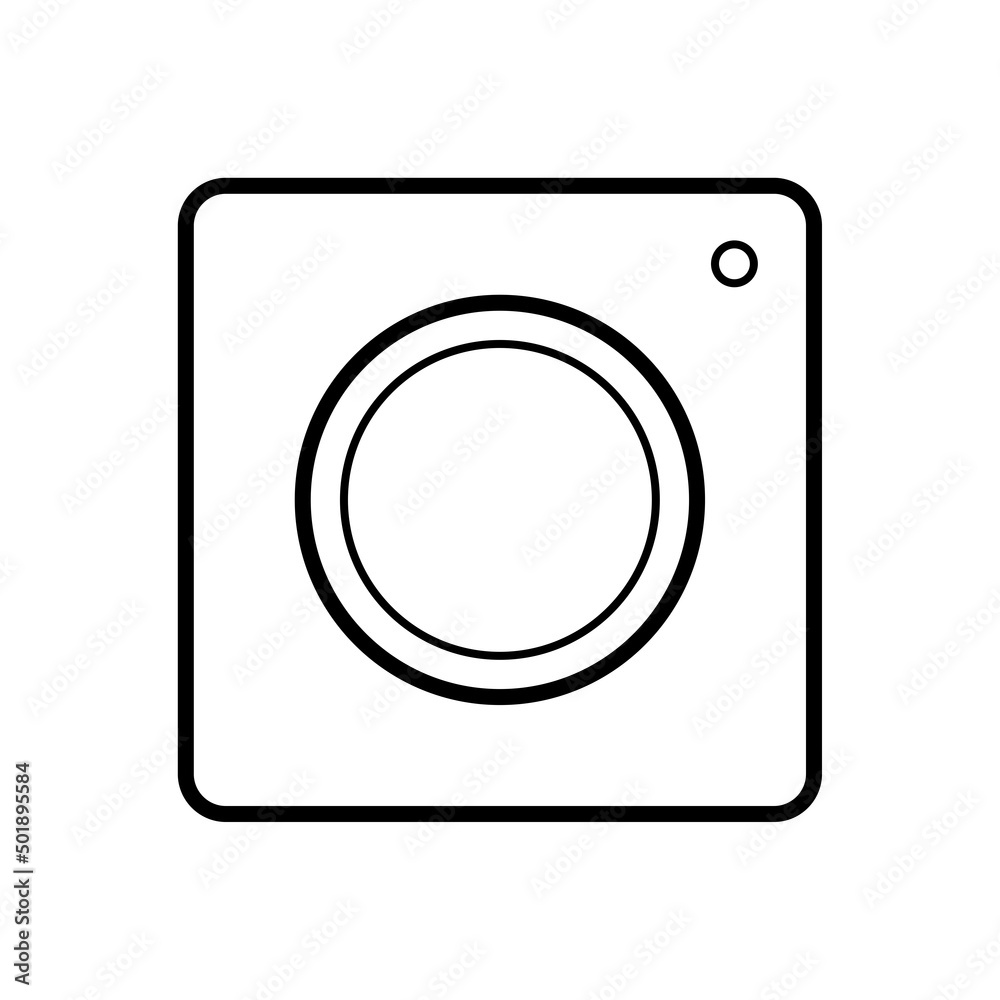 vector illustration camera icon.washing machine button vector illustration camera icon.washing machine button