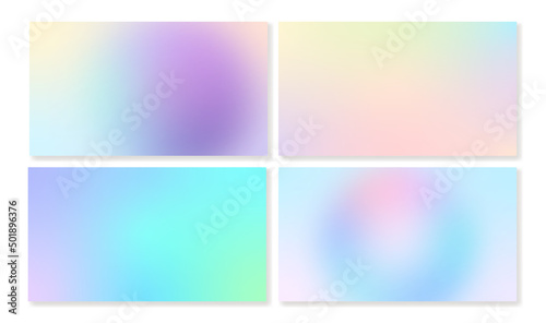 Set of gradient backgrounds in pastel colors for web projects. Can be used as mobile wallpaper