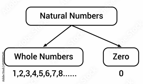natural numbers and whole numbers line
