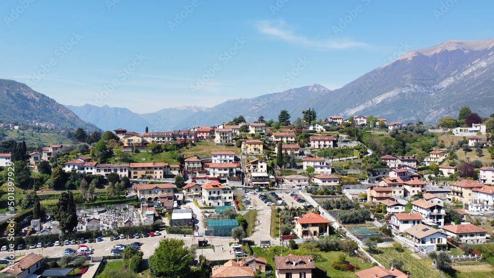 Village in the mountains, Italy, Como