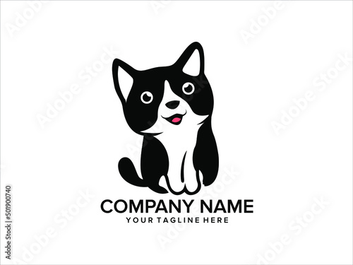 cute pet cat silhouette vector