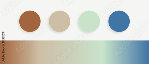 Vintage/Retro Color palette with vibrant gradient for web/ social/ art/ fashion/ graphic/ design