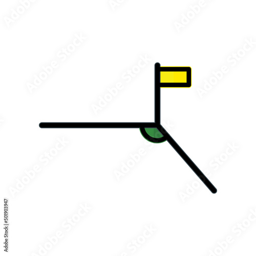Corner kick icon vector. suitable for sport symbol, soccer. Filled line icon style. simple design editable. Design simple illustration