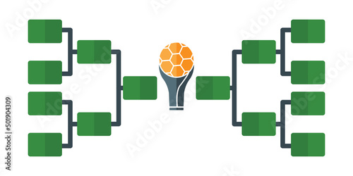 Tournament bracket icon vector. suitable for football symbol, sport. flat icon style. simple design editable. Design simple illustration