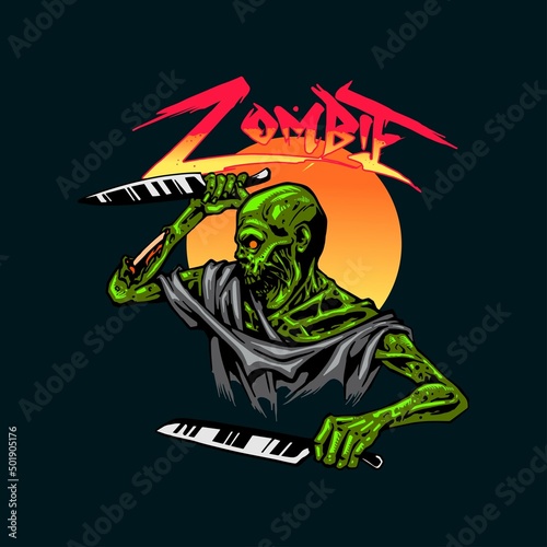 zombie artwork for t-shirt design