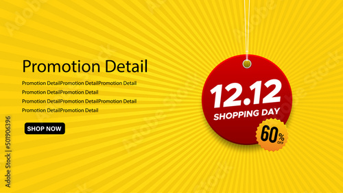 12.12 Shopping day sale poster or flyer design. 12.12 Crazy sales online. EPS 10