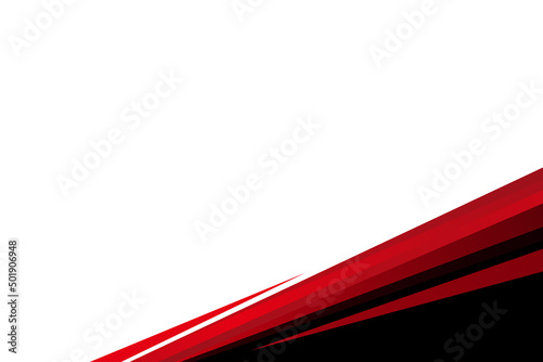 abstract red corner element design vector, red black corner background with copy space for text 