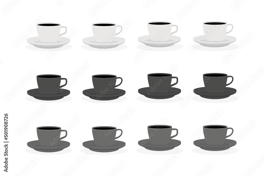 set of coffee cups