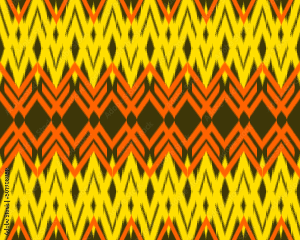 Ikat Abstract ethnic geometric silk tribal motif Aztec patterns colorful design for background, wallpaper, clothing, wrapping, fabric, home appliances, carpet, Vector illustration. Ikat Abstract ethnic geometric silk tribal motif Aztec patterns colorful design for background, wallpaper, clothing, wrapping, fabric, home appliances, carpet, Vector illustration.