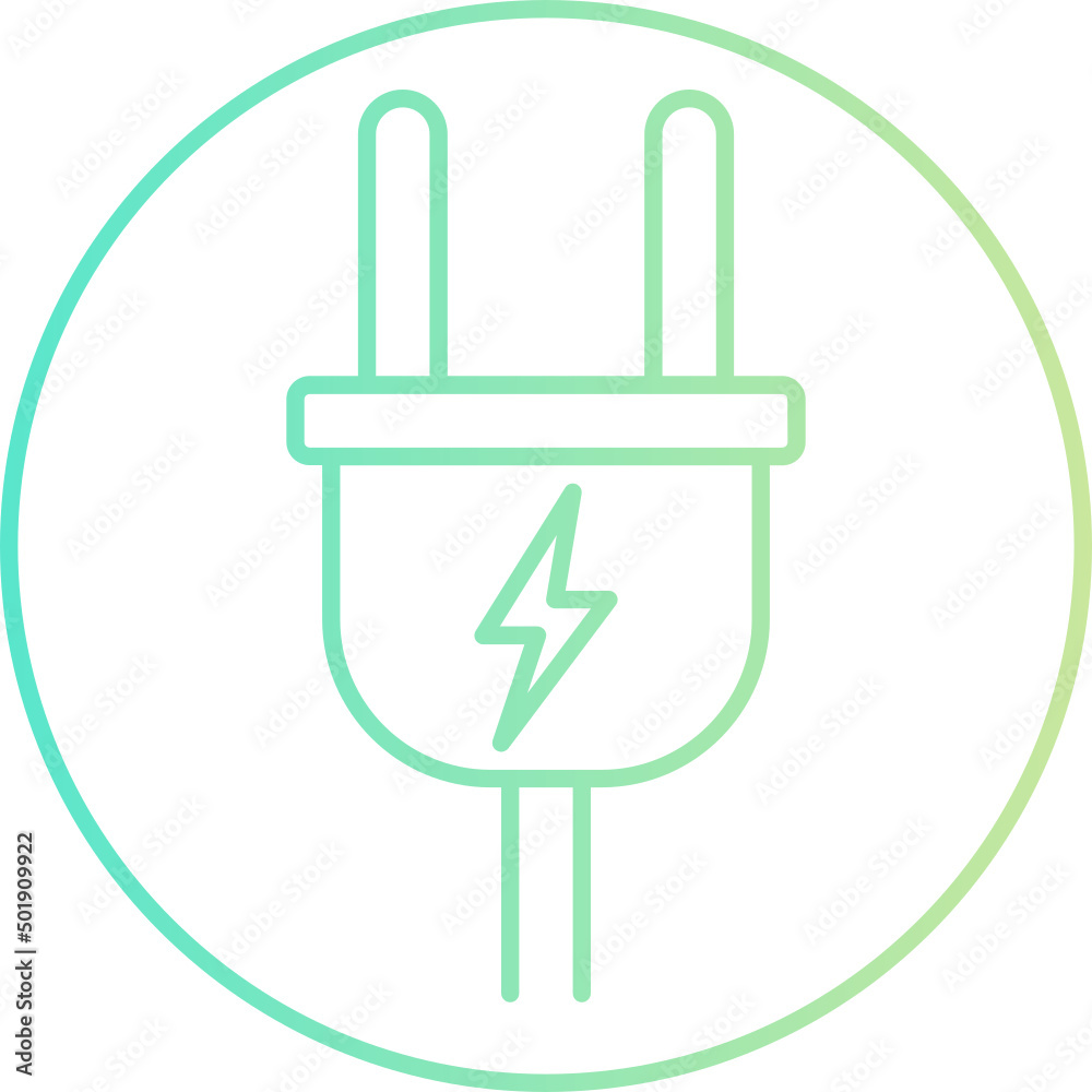 Plug outline gradient icon Plug outline gradient icon
