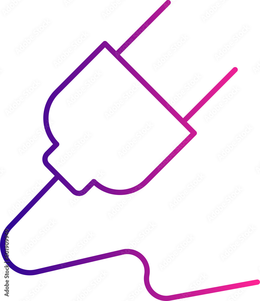 Plug outline gradient icon Plug outline gradient icon