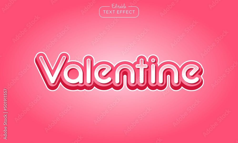 valentine style text effect