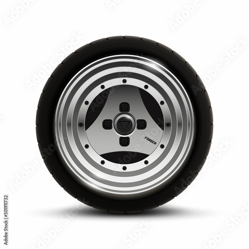 Old school japan style wheel icon. Vector illustration