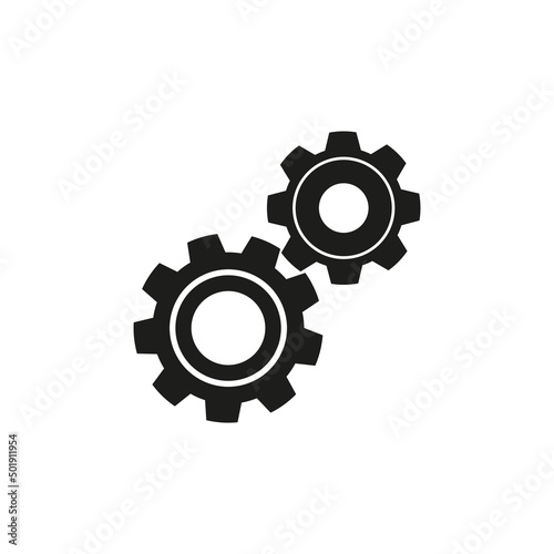 The mechanism icon. Simple flat vector illustration on a white background