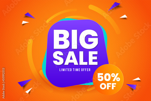 Sale banner template design, Big sale special offer. 