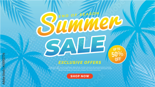 Summer sale vector banner graphic vector