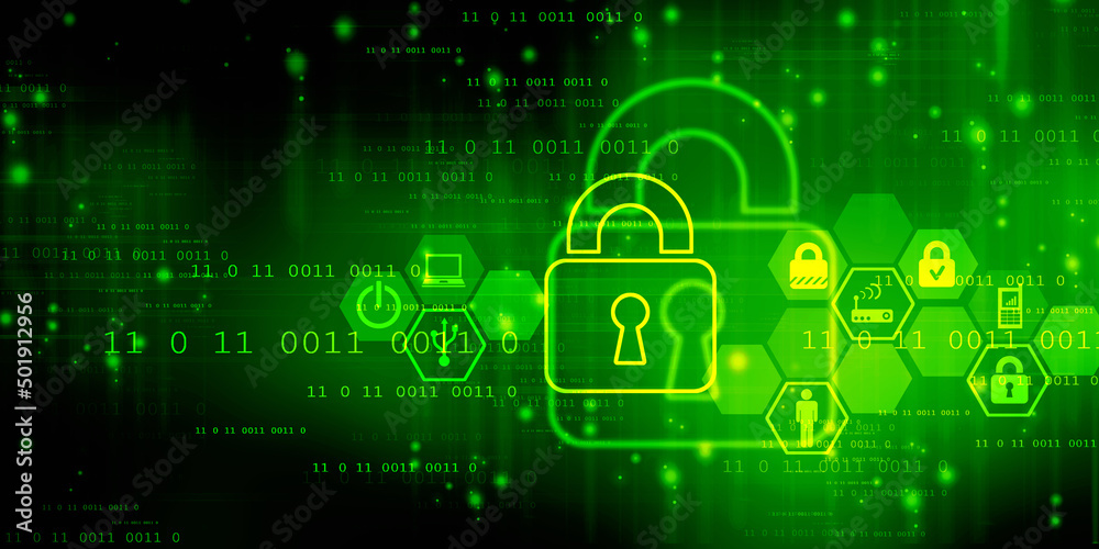 2d illustration Safety concept: Closed Padlock on digital background 2d illustration Safety concept: Closed Padlock on digital background